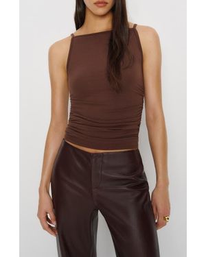 Reformation Neva Stretch Knit Camisole - Brown