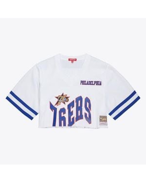 Mitchell & Ness Philadelphia 76Ers Cropped Fashion Jersey - Blue