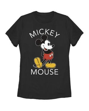 Mickey & Friends Retro Mickey Mouse Pose Graphic T-Shirt - Black