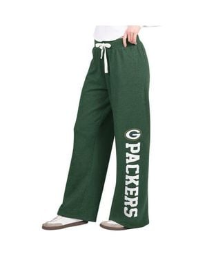 Starter Bay Packers Field Wide Leg Sweatpants - Green
