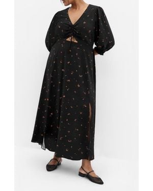 City Chic Jolene Floral Maxi Dress - Black