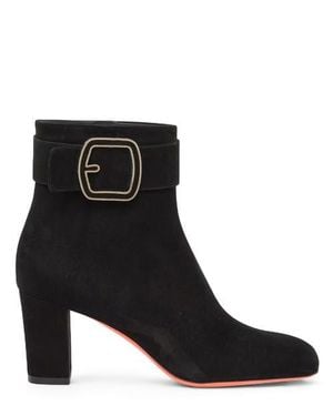 Santoni Suede Ankle Boots - Black