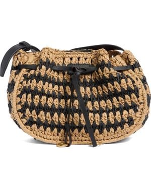 Rag & Bone River Raffia Crossbody Bag - Metallic