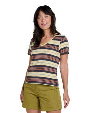 Toad & Co. Grom V-Neck Short Sleeve Shirt - Green