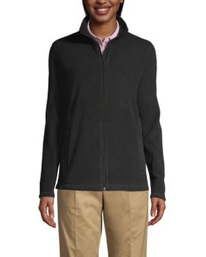 Lands' End Full-Zip Mid-Weight Fleece Jacket - Black