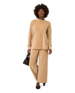 Pact Organic Cotton Pure Velour Cozy Pullover - Natural