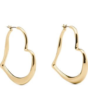 Kate Spade Heart Hoop Earrings - Metallic