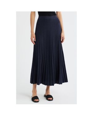 Rag & Bone Eloise Stripe Pleated Skirt - Blue