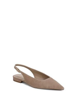 Nordstrom Selina Leather Slingback Flat - Brown