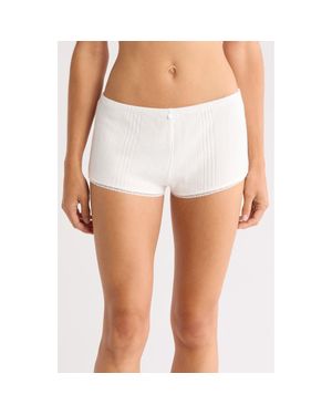 Andine Antonela Rib Shorts - White