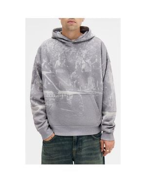BDG Photographic Print Graphic Hoodie - Gray