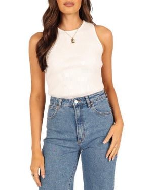 Petal & Pup Davie Rib Sweater Tank - Blue