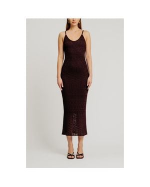 Torn By Ronny Kobo Vanessa Pointelle Body-Con Dress - Black
