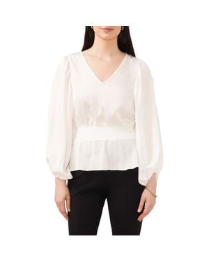 Chaus Tie Waist Long Sleeve Blouse - White