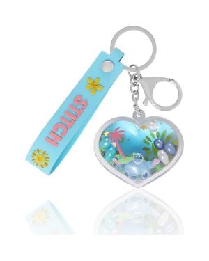 Disney Stitch Liquid Surf And Sun Keychain - Blue