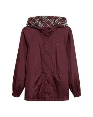 Burberry Shifford Hooded Reversible Jacket - Purple