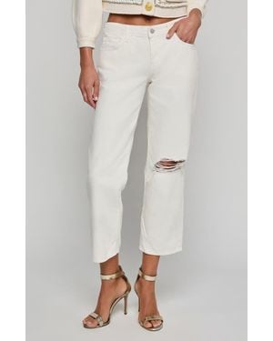 L'Agence Blaine Low Rise Crop Stovepipe Jeans - Gray