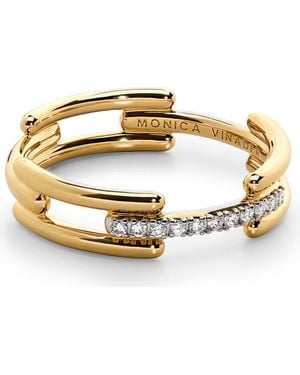 Monica Vinader Signature Link Lab Grown Diamond Ring - Metallic