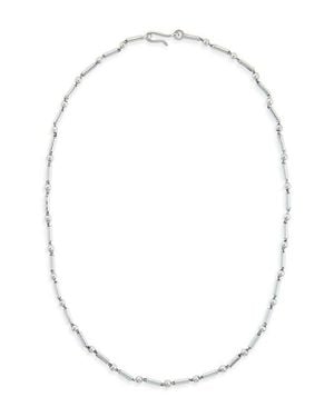 Caputo & Co. Bar & Bead Necklace - White