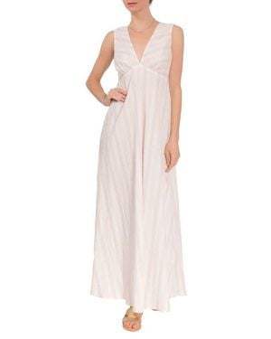 EVERYDAY RITUAL Amelia Stripe Cotton Nightgown - Pink