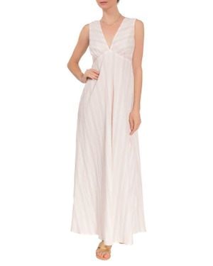 EVERYDAY RITUAL Amelia Stripe Cotton Nightgown - Pink