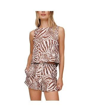 Bella Dahl Sleeveless Split Back Boat Neck Top - Pink