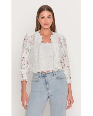 Generation Love Myra 3D Butterfly Lace Jacket - White
