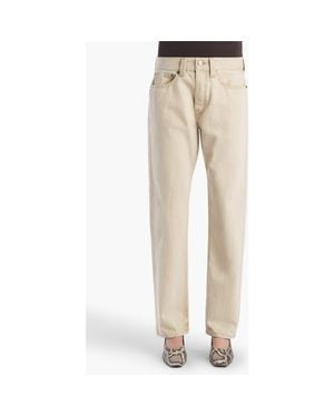 KHAITE Callum Tapered Leg Jeans - Natural