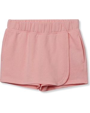 Lands' End Girls Wrap Front Knit Skort - Pink