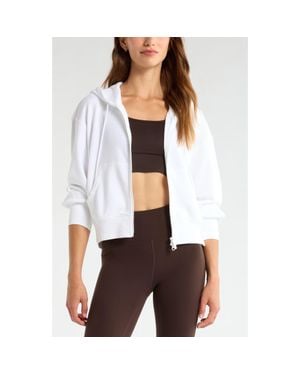 Zella Go Easy Terry Zip Hoodie - White