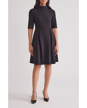 Misook Stretch Ponte Dress - Black