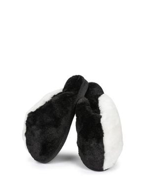 Memoi Colorblock Slipper - Black