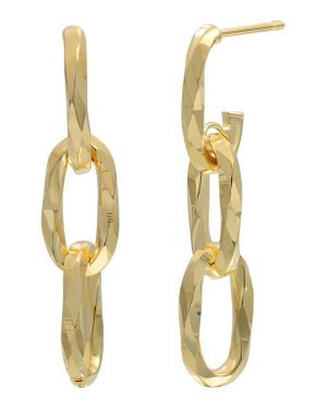Bony Levy 14K Chain Link Drop Earrings - Metallic