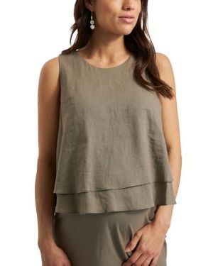 Ripe Maternity Peyton Linen Nursing Top - Green