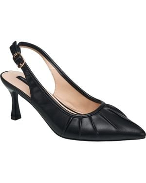 French Connection Ruched Kitten Heel - Blue
