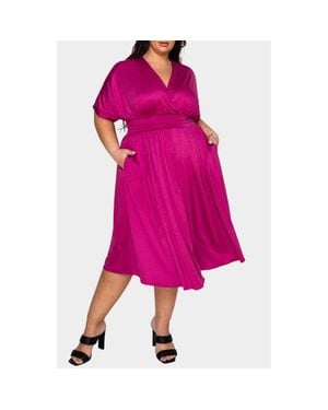 L I V D Cyra Empire Waist Midi Dress - Pink