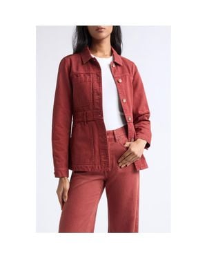 Veronica Beard Anzu Cotton Jacket - Red