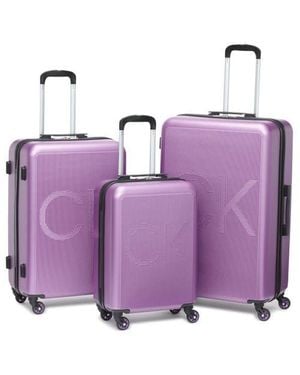 Calvin Klein Vision 3 Piece Luggage Set - Purple