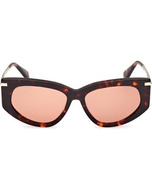 Max Mara Beth 54MM Round Sunglasses Havana Red Max Mara Beth 54MM Round Sunglasses Havana Red main image 4