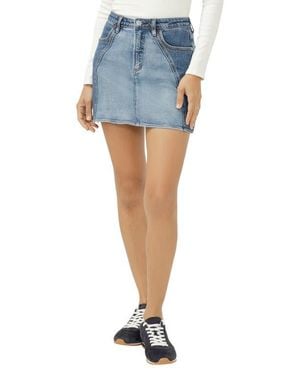 Silver Jeans Co. Western Denim Miniskirt - Blue