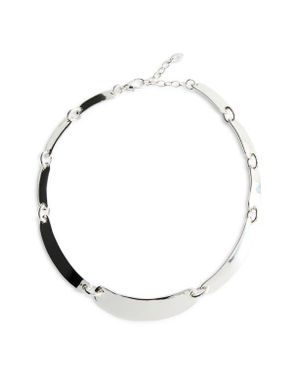 Mango Linked Plate Necklace - White