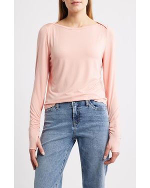 City Blues Long Sleeve Modal Blend Top - Blue