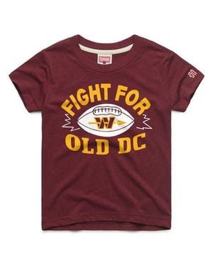 Homage Youth Washington Commanders Fight For Old Dc Logo Tri-Blend T-Shirt - Red