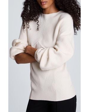 Kenneth Cole Seamless Mock Neck Sweater - White