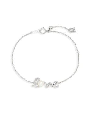 Mikimoto Pearl Love Pendant Bracelet - White
