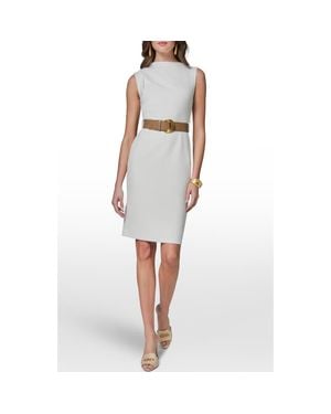Donna Karan Sleeveless Sheath Dress - White