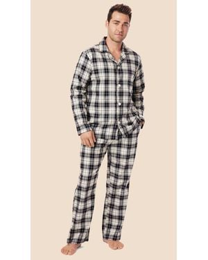 The Cat's Pajamas Flannel Pajama Set - Natural