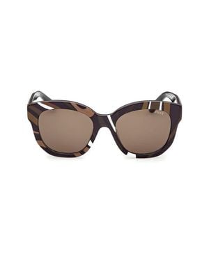 PUCCI 53Mm Geometric Sunglasses - Brown