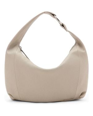 Mango Leather Shoulder Bag - Gray