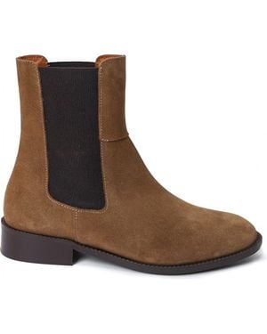 Menina Step Balmoral Leather Chelsea Boot - Brown